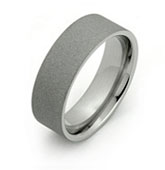 Pipe-Cut Sandblasted Titanium Ring