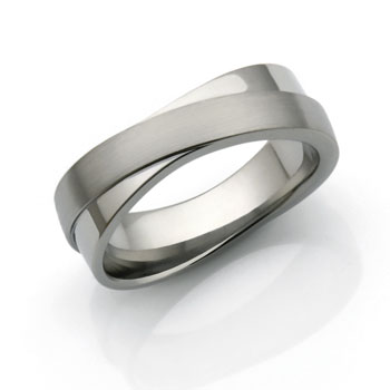 infinity ring designed in titanium