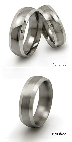 Titanium Ring with Side Inlays