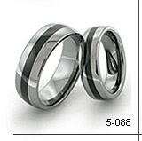 tungsten rings with black inlays