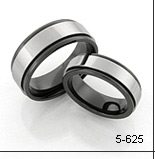 black titanium rings