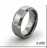 bevelled sides Tungsten carbide ring