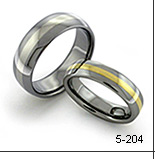 inlaid tungsten rings