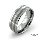tungsten carbide ring with two lines