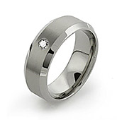 titanium rings with precious metal inlays