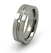 titanium wedding rings with stones