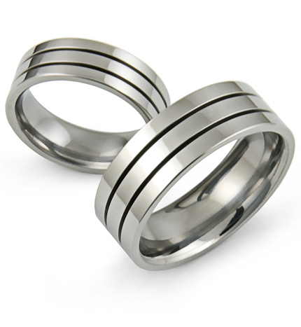 Titanium Wedding Rings for Men: Classic , Inlaid , and Stone set rings