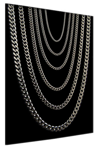 Curb Titanium Chain Necklaces