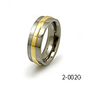 raised center gold inlay