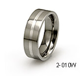 white gold center inlay