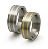 titanium rings with inlays