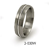 domed titanium rings wire inlay