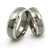 titanium wedding bands with white gold sides