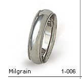 Milgrain titanium rings