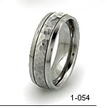 hammered textur titanium rings