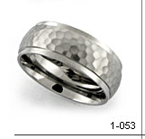 titanium rings with hammer design