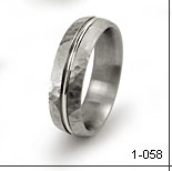 hammered finish on titanium band