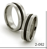 rubber inlaid titanium ring