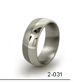 half inlaid titanium and gold