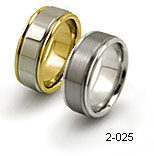 gold ring with titanium inlay