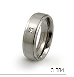 princes cut diamond titanium ring