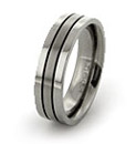 Grooved titanium rings