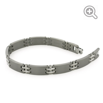3x Strength Titanium Magnetic Bracelet for Men (Silver)