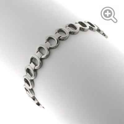 Mens Titanium Figaro Chain Bracelet | Nonita Jewelry