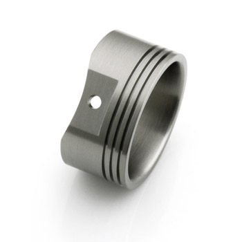Custom Anium Rings Wedding Bands Aniumstyle Anium Ring With Round Reliefs At The Bottom For A Piston Skirt Look