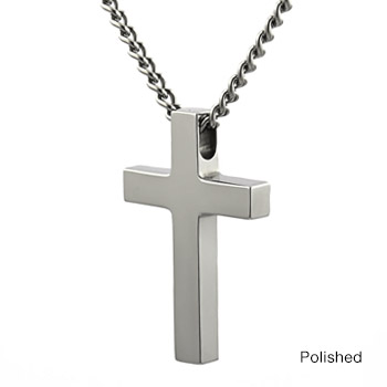 Men's Pure Titanium Cross Necklace Pendant Chain (New) 17696 - Titanium  Jewelry Shop