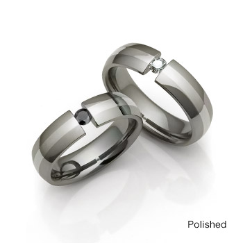 Elegant Tension Wedding Rings