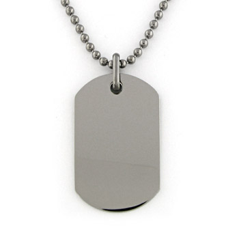 mens titanium dog tag necklace