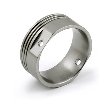 Ring Size 12 Security Jewelers Tungsten 8mm Satin Finished Ridged Band with Rounded Edge Size 12