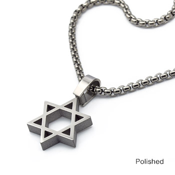 black star of david pendant