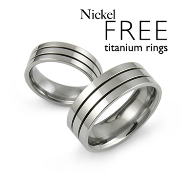 Avoid the Symptoms of a Nickel Allergy by Choosing Titanium wedding bands