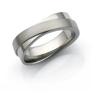 Titanium Infinity Ring. Perfect choice for a wedding band or anniversary ring.