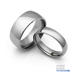 Semi-Domed Profile Titanium Ring