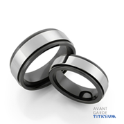 Tungsten & Black Ceramic Ring
