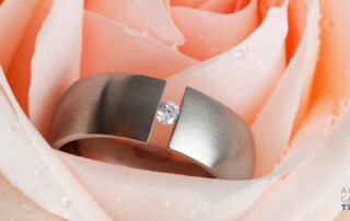 titanium tension set ring