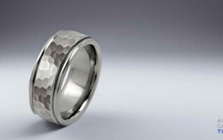 Titanium Hammered Ring