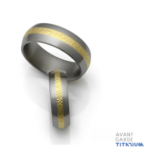 Titanium Rings With Micro Textured Inlays