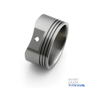 Piston Titanium Ring With Rounded Reliefs