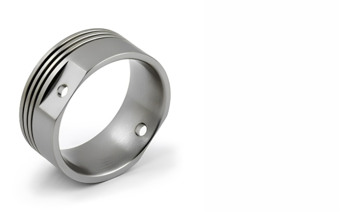 Men’s Titanium Wedding Band, piston design from Titanium Style