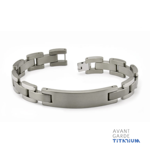 Titanium Bracelet With ID Plate