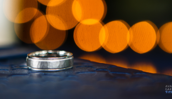 Titanium Ring With Hammer Finish And Rolled Sides