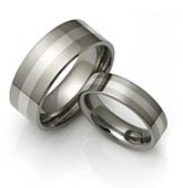 platinum inlay titanium rings