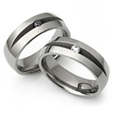 stone-set titanium rings