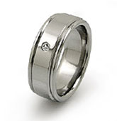 titanium wedding rings with diamonds