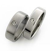 diamond set titanium rings