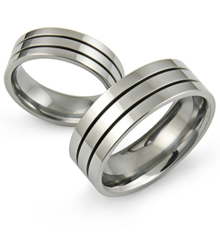 mens wedding bands hadcrafted in titanium 